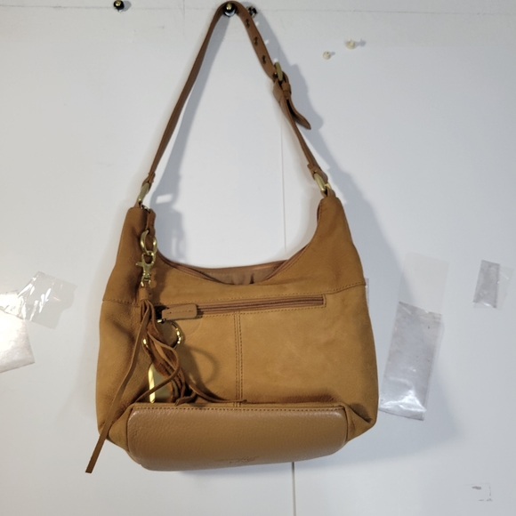 Small Stone Mountain Leather Shoulder bag Multiple zippered pockets - Picture 11 of 14